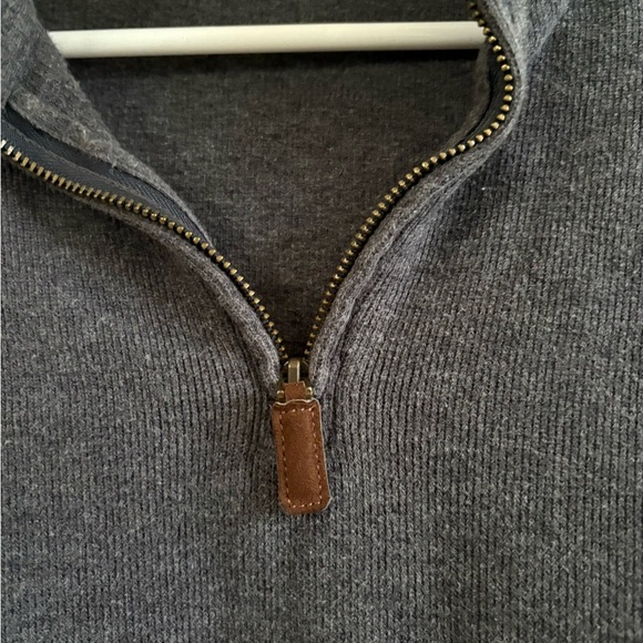 Polo Ralph Lauren gray with Red Horse Logo 3/4 Zip Pullover size L - Picture 3 of 5